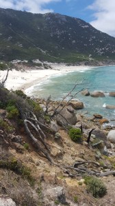 The rocky approach to Little Oberon Bay at Wilson's Prom.