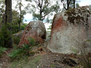 We finally reach the Four Brothers Rocks after three hours of hiking in the heat of the day.